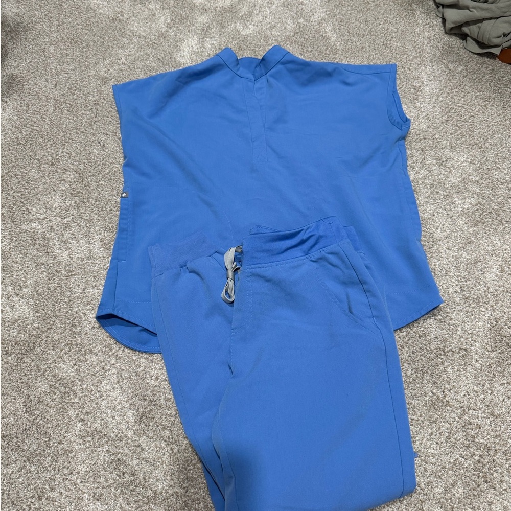 Figs Women's Scrub Set in Ceil Blue